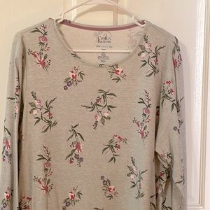Croft & Barrow Long sleeve Floral Top, Size PXXL